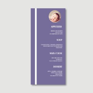 CHAMELEON Menu Card for Baby Girl