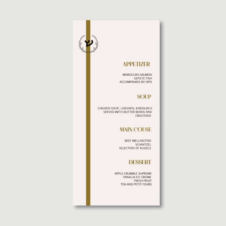 Wedding Menu Card - Chameleon