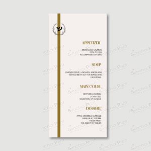 Chameleon Menu Cards for Wedding/Sheva Brachot