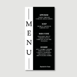 Wedding Menu Card - Classic