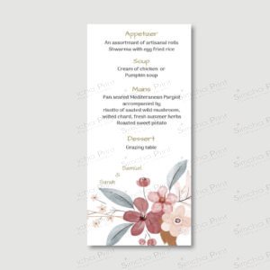 FLORAL FRAME Benchers for Wedding/Sheva Brachot