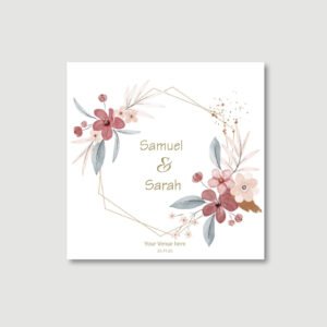 FLORAL FRAME BENTCHER for Wedding/Sheva Brachot