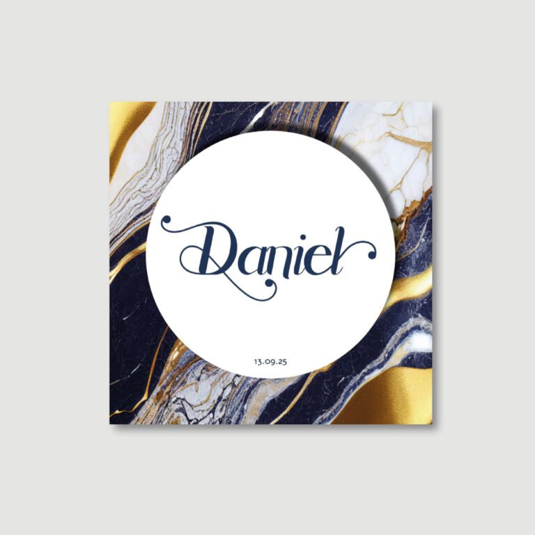Bar Mitzvah Bencher - Marble Gold - Ashkenaz