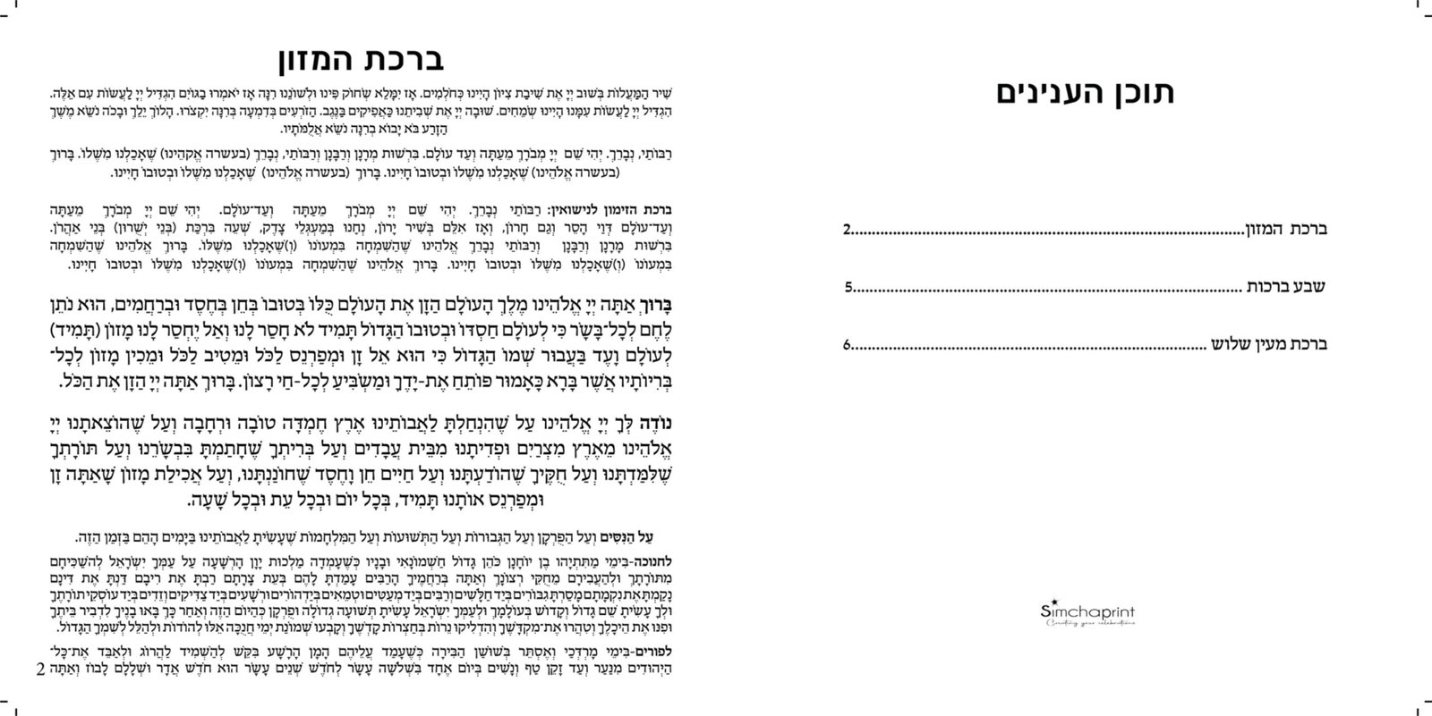 ABSTRACT SWIRL Benchers for Wedding/Sheva Brachot - Image 2