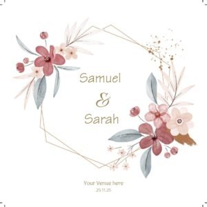 FLORAL FRAME Benchers for Wedding/Sheva Brachot