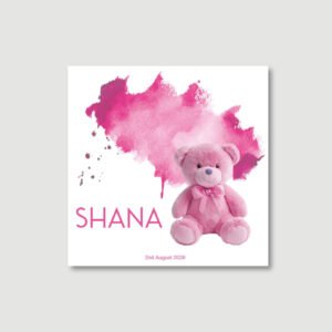 Baby Girl Bencher - Pink Teddy - Ashkenaz