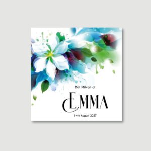 SUMMER FLORAL Customised Bat Mitzvah Bencher - Sefardi
